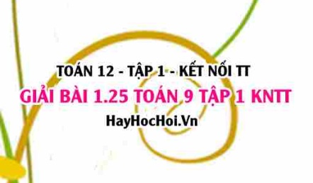 Giải 1.25 Toán 12 tập 1 SGK Kết nối tri thức